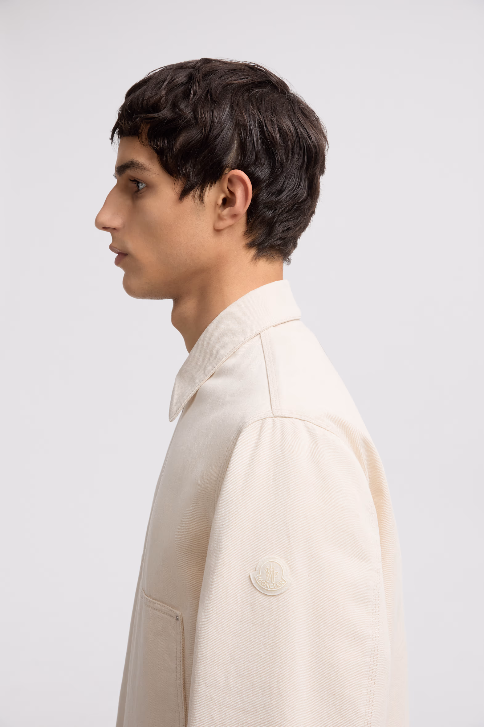 Ormoy Denim Down Shirt Jacket Men White Ivory Moncler 4